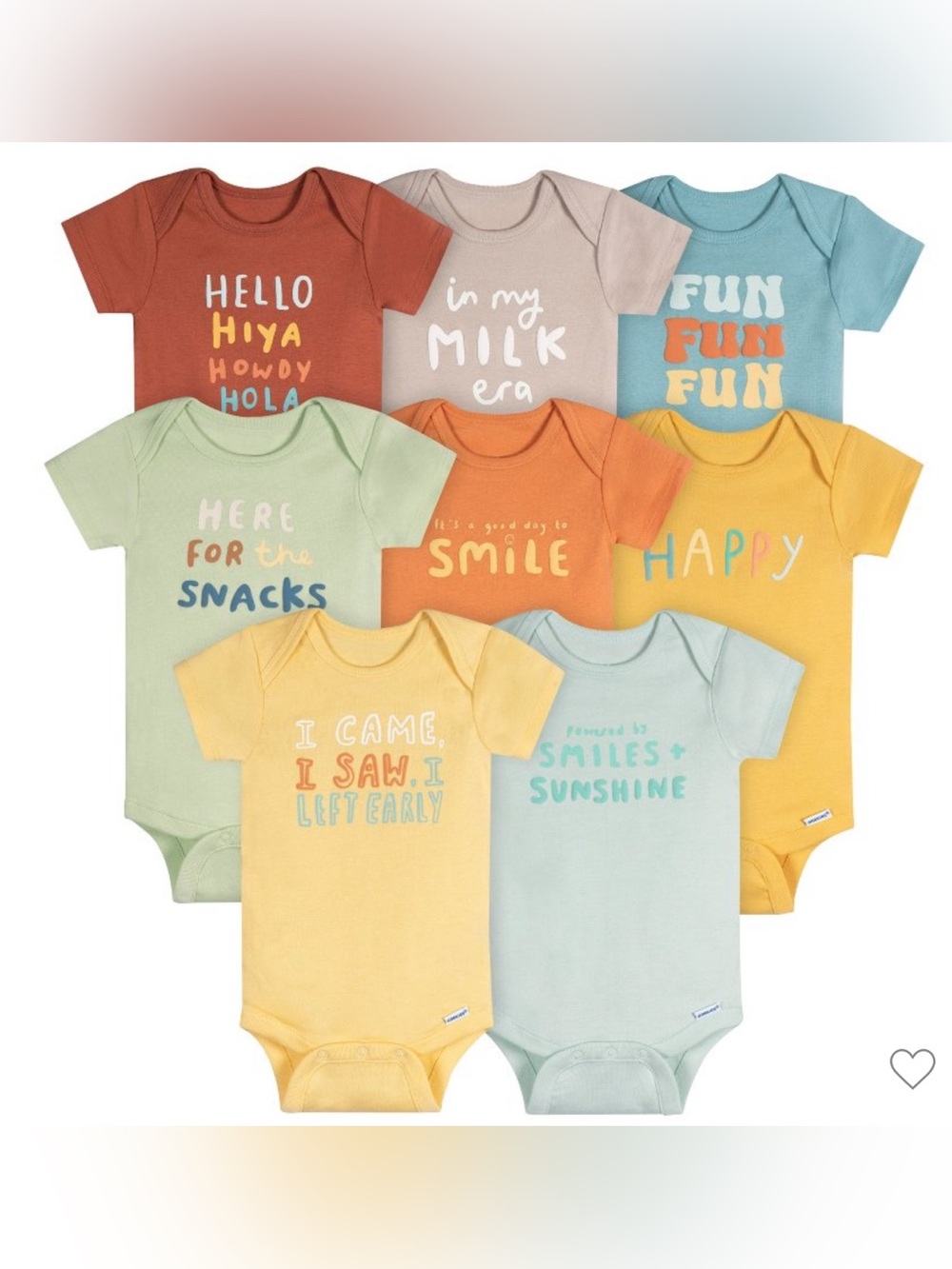 8-Pack Short-Sleeve Onesies